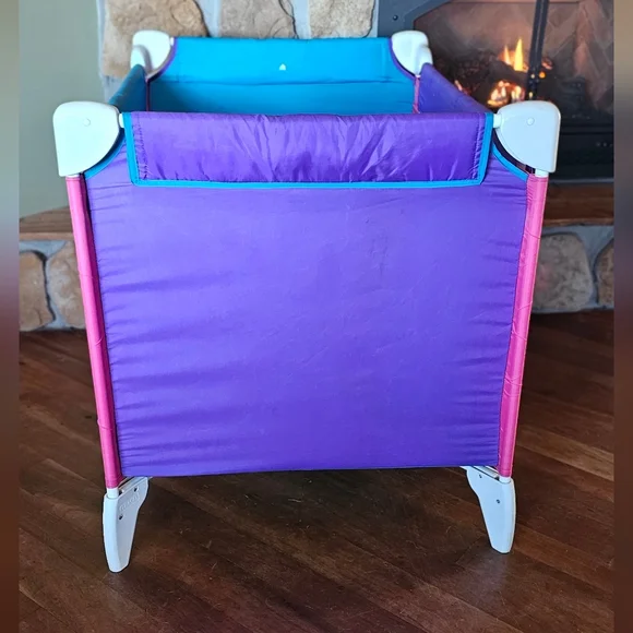 VINTAGE GRACO 1990’s Sport Pink & Teal Pack 'n Play Playard Excellent Condition - Picture 4 of 16